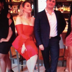 Hollywood Red Fluted Dress